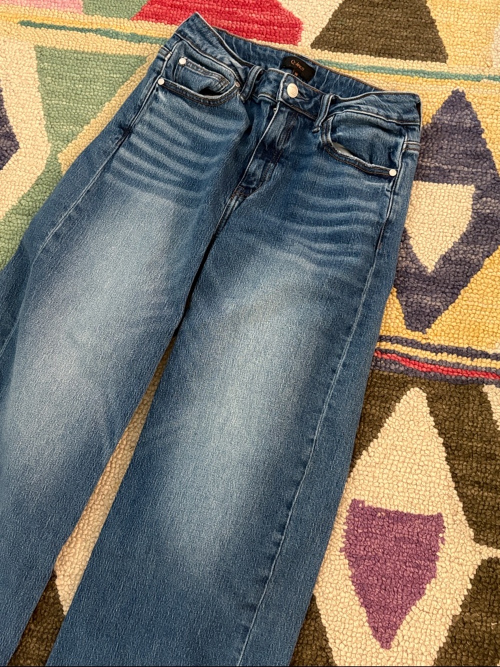 Quince Bella Stretch Wide Leg Jeans Atlantic Blue High Rise Size 28 - Picture 5 of 12